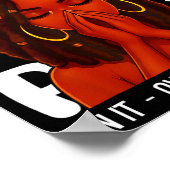 Loc'd Black Woman Pray On It Throught It Over It C Poster (Hoek)