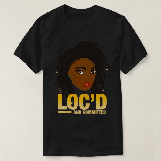 Loc'd en vastgelegde vergrendelingen t-shirt (Design voorkant)