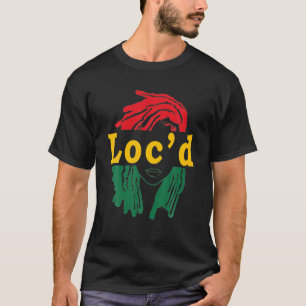 Loc'd Hair Black Woman Melanin Girl Juneteenth T-shirt