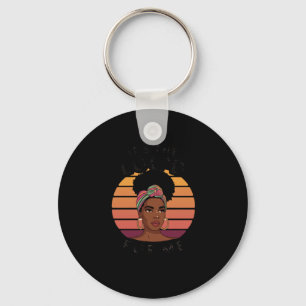 Loc'd Hair Zwart Koningin Afro Vrouw Melanine Meis Sleutelhanger