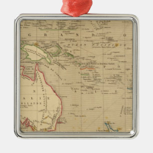L'Oceanie en 1841 Metalen Ornament