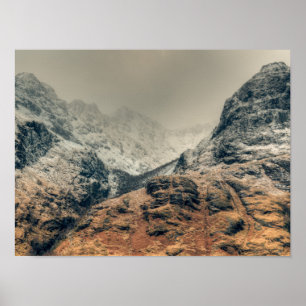 Loch Achtriochtan en Glencoe in de Winter Poster