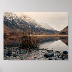 Loch Achtriochtan en Glencoe in de Winter Poster