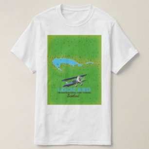 Loch Ard Trossachs Nationaal Park, Stirling kaart T-shirt