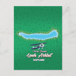 Loch Arklet kaart Schotland vintage kaart
