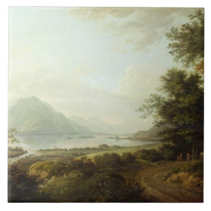 Loch Awe, Argyllshire, c.1780-1800 (olie op canvas Tegeltje