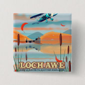 Loch Awe Schotland reisposter Vierkante Button 5,1 Cm (Voorkant)