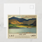 Loch Awe Scotland Vintage Travel Briefkaart (Voorkant / Achterkant)