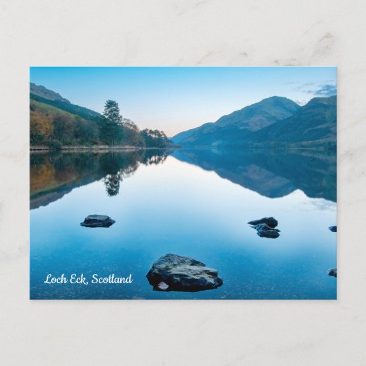 Loch Eck in Blue, Schotland Briefkaart (Voorkant)