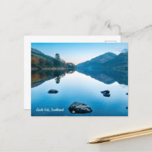 Loch Eck in het blauw, Schotland ansichtkaart