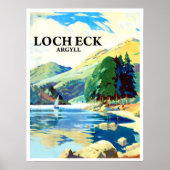 Loch Eck panorama, Argyll, Schotland,  Poster (Voorkant)