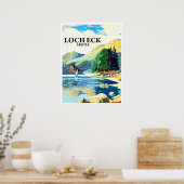 Loch Eck panorama, Argyll, Schotland, vintage Poster (Keuken)