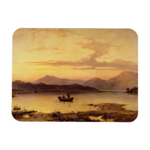 Loch Etive, van Bonawe - Evening, 1875 (olie op ca Magneet