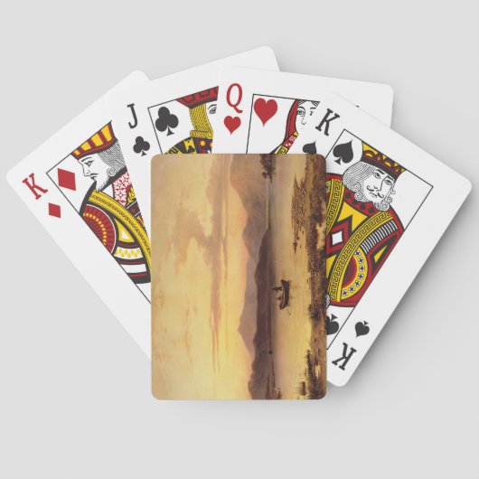 Loch Etive, van Bonawe - Evening, 1875 (olie op ca Pokerkaarten (Achterkant)