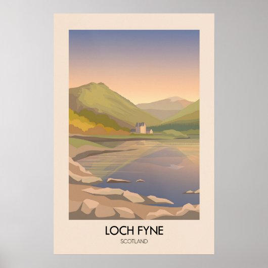 Loch Fyne Schotland Reisposter Poster (Voorkant)