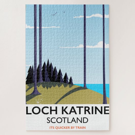 Loch Kattrine Schotland reisposter Legpuzzel (Verticaal)