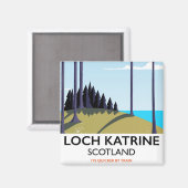 Loch Kattrine Schotland reisposter Magneet (Voorkant / Achterkant)