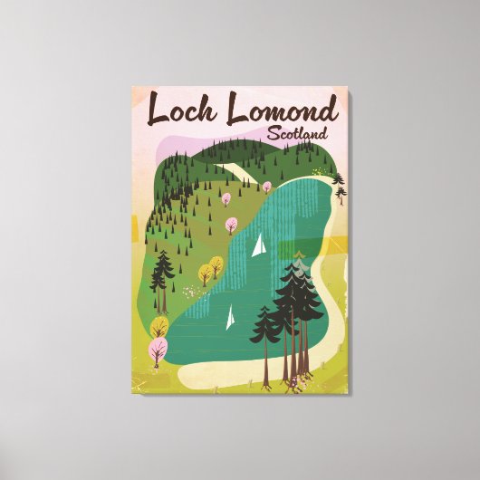 Loch Lamond Schotland Canvas Afdruk (Voorkant)