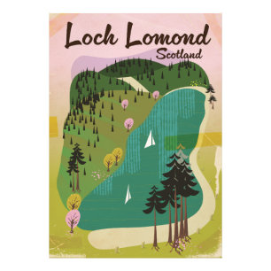 Loch Lamond Schotland Foto Afdruk