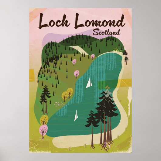 Loch Lamond Schotland Poster (Voorkant)
