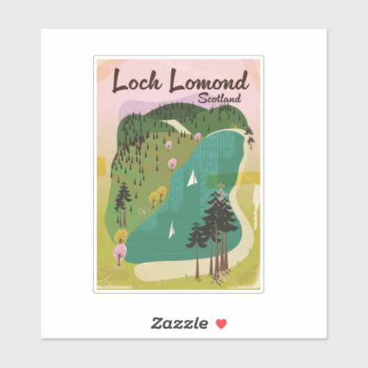 Loch Lamond Scotland Sticker (Vel)