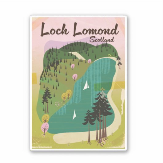 Loch Lamond Scotland Sticker (Voorkant)