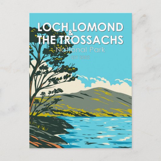 Loch Lomond en het Nationaal Park Trossachs Briefkaart (Voorkant)