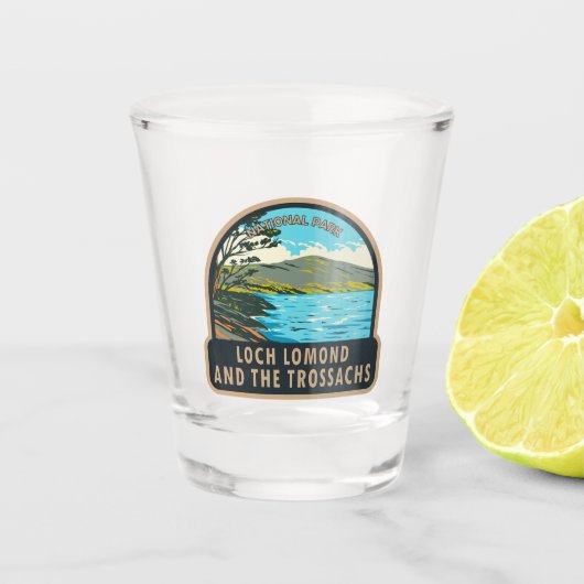 Loch Lomond en het Nationaal Park Trossachs Shot Glas (Voorkant)