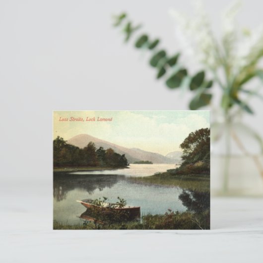 Loch Lomond, Schotland, Luss Straat 1915  Briefkaart (Staand voorkant)