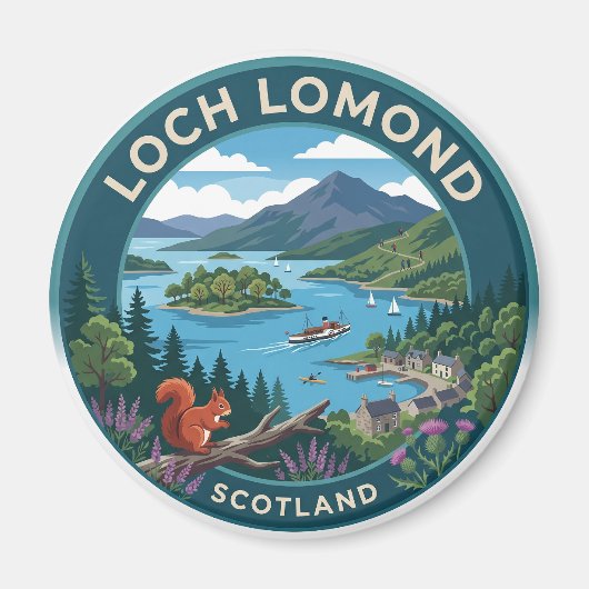 Loch Lomond Schotland Magneet (Voorkant)