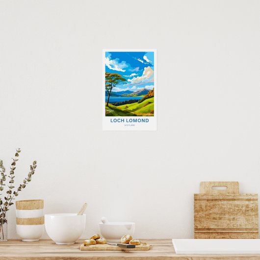 Loch Lomond Schotland Reisprint Poster (Keuken)