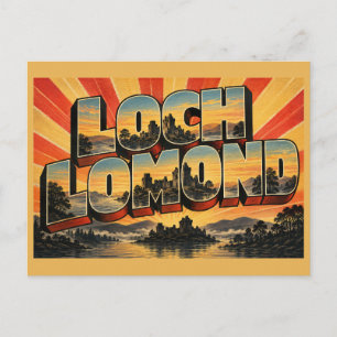 Loch Lomond Schotland Vintage Reis Kunst Briefkaart