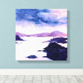 Loch Lomond Schots aquarel Canvas (Insitu (Houten vloer))