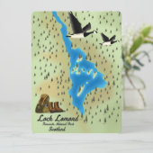 Loch Lomond, Trossachs, Scotland map (Staand voorkant)