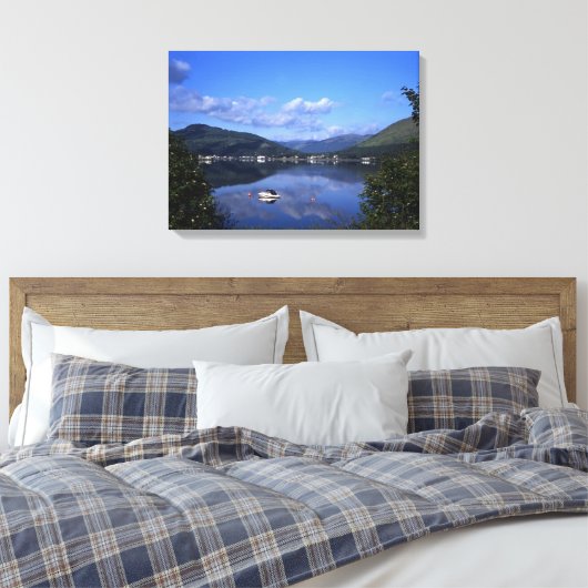 Loch Long Argyll Scotland Canvas Afdruk (Insitu (Slaapkamer))