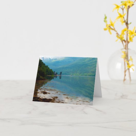 Loch Long, Arrochar, Scotland Wenskaart Kaart (Gele Bloem)