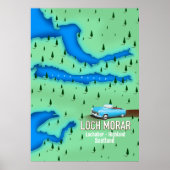 Loch Morar Lochaber Highland Schotland kaart Poster (Voorkant)