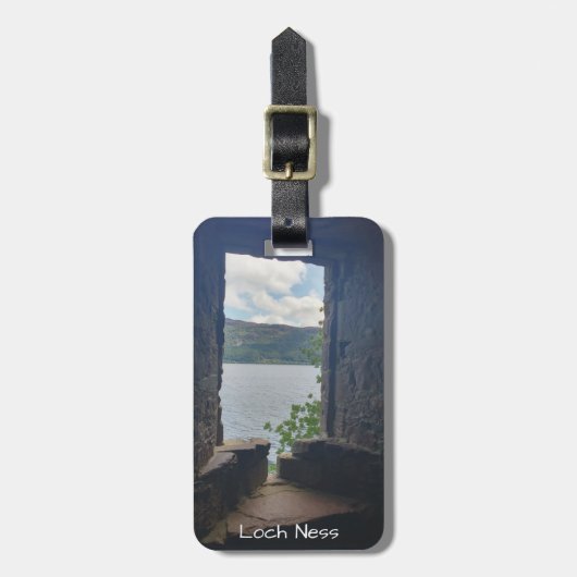 Loch Ness gezien van Urquhart Castle Bagagelabel (Voorkant verticaal)