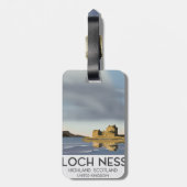 Loch Ness, Highlands, Scotland reisposter Bagagelabel (Achterkant verticaal)