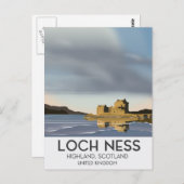 Loch Ness, Highlands, Scotland reisposter Briefkaart (Voorkant / Achterkant)