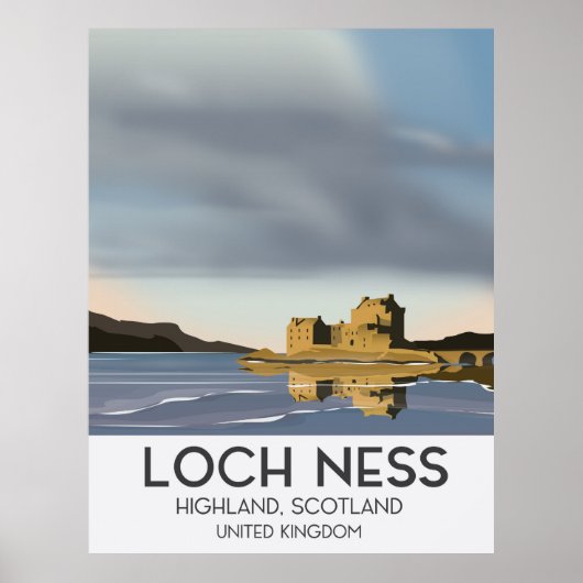 Loch Ness, Highlands, Scotland reisposter Poster (Voorkant)