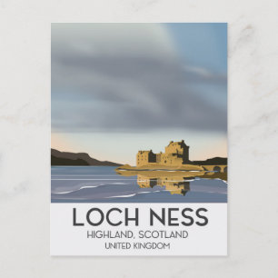 Loch Ness, Hooglanden, Schotland reisposter Briefkaart