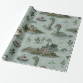 Loch Ness Monster Cadeaupapier (Uitgerold)