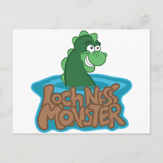 Loch Ness Monster Cartoon Briefkaart (Voorkant)