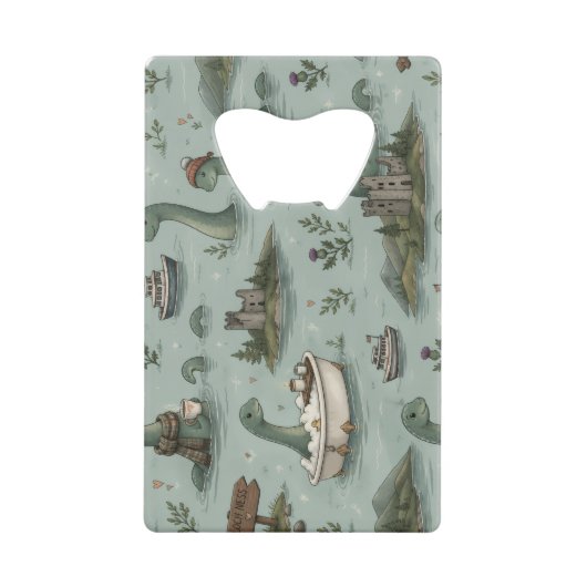 Loch Ness Monster Creditkaart Flessenopener (Voorkant)