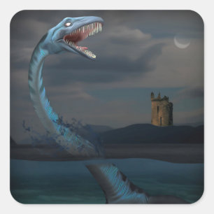 Loch Ness Monster (Creeptid) Vierkante Sticker
