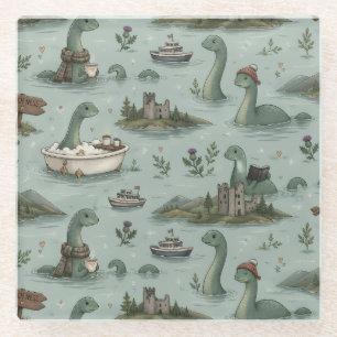 Loch Ness Monster Glazen Onderzetter