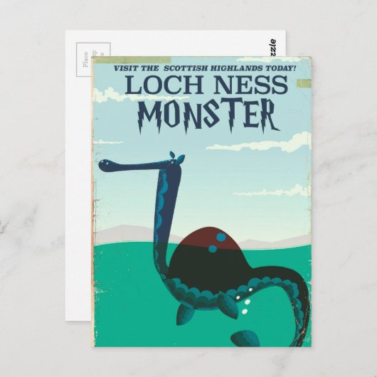 Loch Ness Monster grappige reisposter Briefkaart (Voorkant / Achterkant)