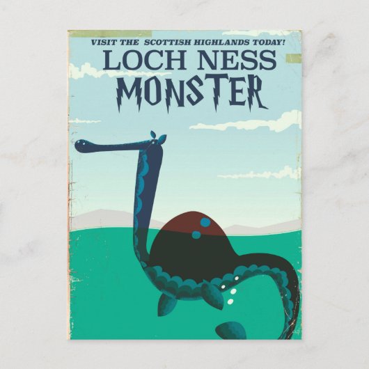 Loch Ness Monster grappige reisposter Briefkaart (Voorkant)