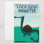 Loch Ness Monster grappige reisposter Briefpapier (Voorkant / Achterkant)